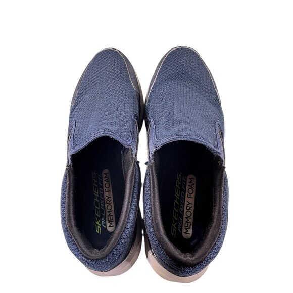 Skechers Relaxed Fit Memory Foam Mens Size 9.5 Blue Slip On Casual Comfort Shoes - Picture 8 of 9